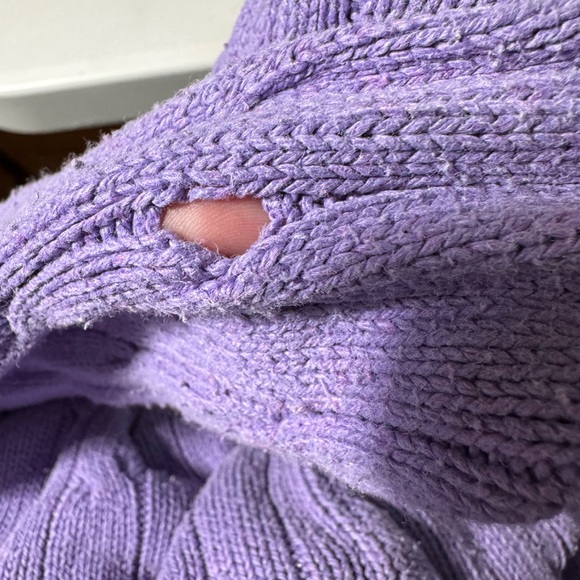 Ralph Lauren Raw Silk Sweater Men’s Large Purple 💜Play Condition💜 See Photos - Picture 6 of 15